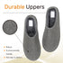 Mens Slip On Fleece Faux Fur Mule Slipper - Grey